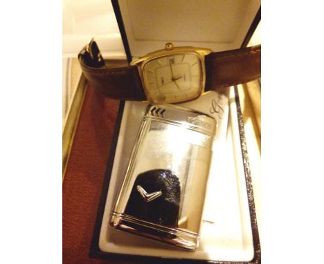 Ronson lighter and a boxed cigarette case