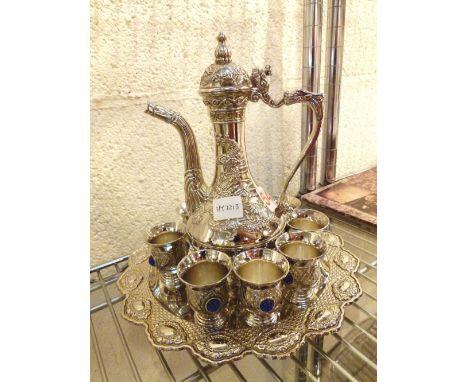 White metal tea service 