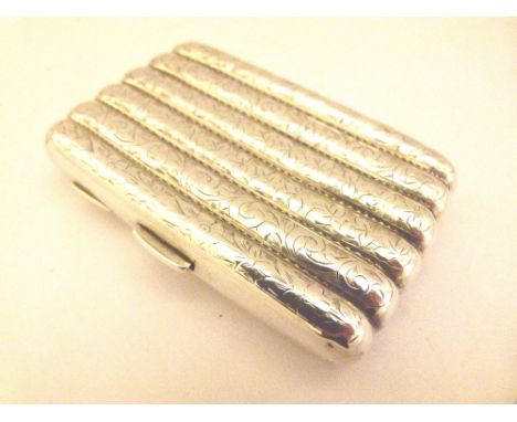 Hallmarked silver cigarette/ cheroot case, 59 g 