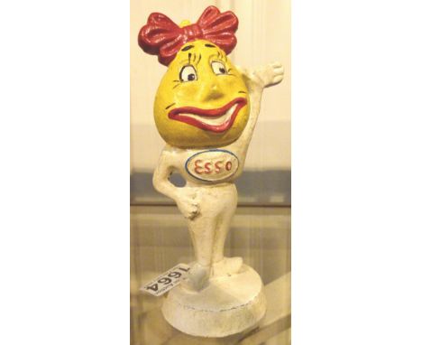 Cast iron Esso woman H: 19 cm 