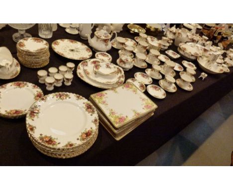 Large quantity of Royal Albert Old Country Roses including tea sets, dinner service and trinkets, 140 pieces in total, mostly