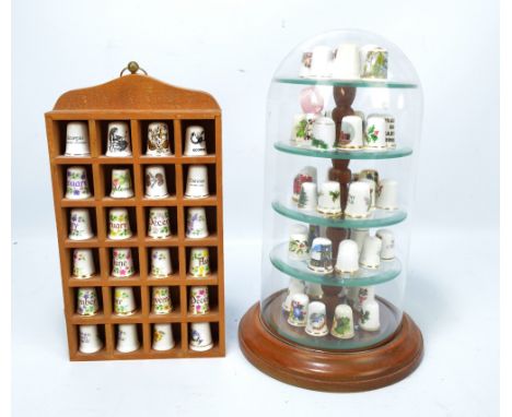 A collection of Christmas themed ceramic thimbles with examples by Royal Grafton, Spode, Royal Worcester, Royal Albert, plus 
