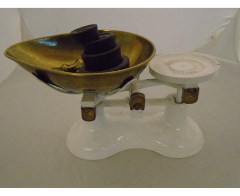SET OF VICTOR KITCHEN SCALES WITH WEIGHTS