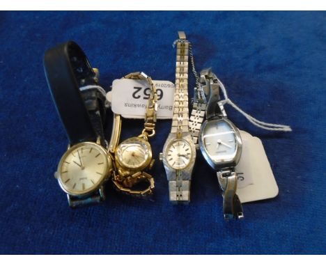 4 LADIES WRISTWATCHES ROTARY SEKONDA TIMEX AND PULSAR