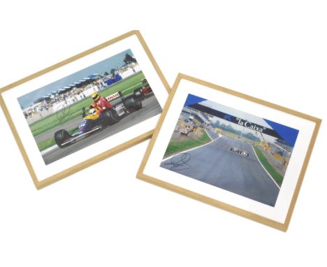 A Taxi for Senna. limited edition number 94 of 250, bearing signature Nigel Mansell, photographic print with certificate, 30c