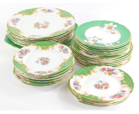 Various Paragon tea ware, Rockingham plates, saucers, and a further part service. (a quantity)