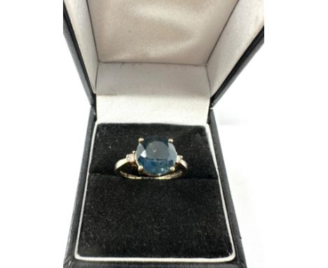 9ct Yellow Gold Diamond &amp; Topaz Ring (3g) 