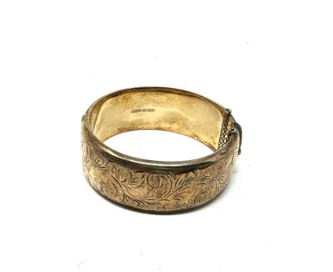 .925 Vintage Etched Bangle By Excalibur 