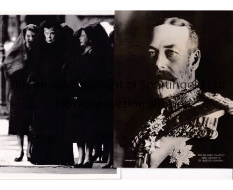 THE ROYAL FAMILY      Seven original b/w photos and an official Daily Sketch letter 21/10/1937 regarding Royal Family photos.