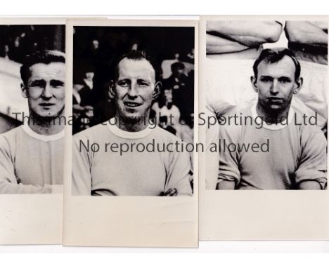 MANCHESTER CITY PRESS PHOTOS      Thirteen original B/W portrait Press photos with stamps on the reverse, the largest being 8