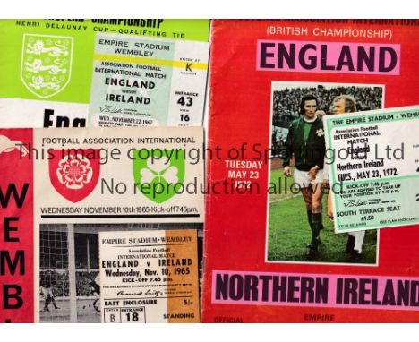 GEORGE BEST      Programmes and ticket for 3 games in which Best played for Northern Ireland v England at Wembley 1965, 1967 