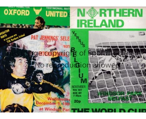 GEORGE BEST    Three programmes in which Best appeared: Northern Ireland v Belgium 1977, Pat Jennings Testimonial  in Belfast