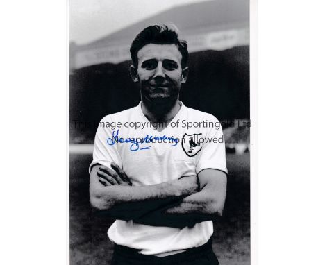 TOTTENHAM   Autographed seven b/w and colour 12 x 8 photos showing iconic members of teams from the 1960s to the 2000s, Smith