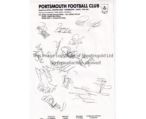 PORTSMOUTH      A Share Certificate 6/3/1968 and a typed letter 5/2/1992 signed by Manager Jim Smith with a signed photo of S