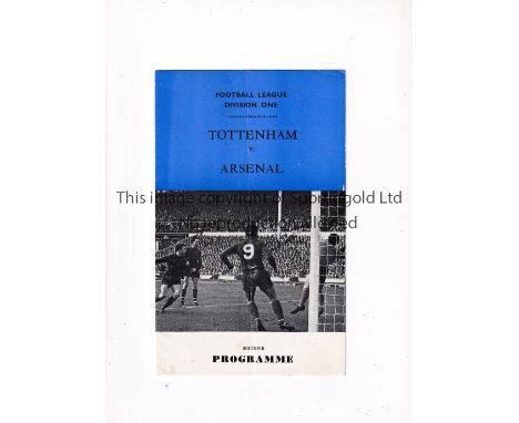 TOTTENHAM HOTSPUR V ARSENAL 1970/1     Pirate programme issued by Nicholls for the Championship winning match at White Hart L