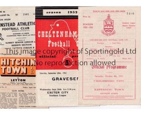 NON-LEAGUE FOOTBALL PROGRAMMES   Seventeen programmes including Salisbury v Yeovil Town Reserves 48/9, Kidderminster Harriers