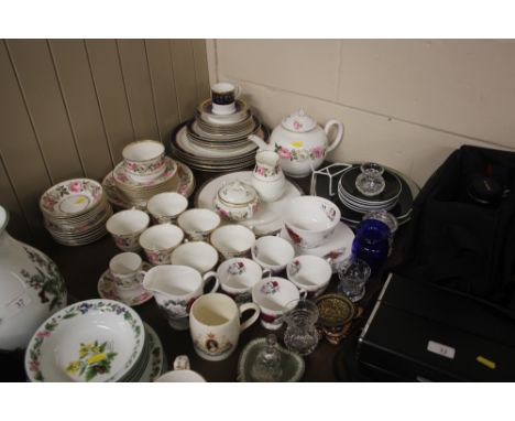 A quantity of Royal Worcester "Royal Garden" teaware, Queen Anne teaware etc.