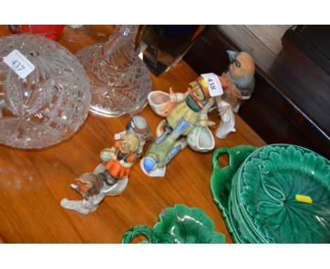 Six various goebel figures