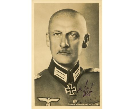 LEEB WILHELM VON : (1876-1956) German field Marshal. At the end of WWII Leeb was tried in the Nuremberg Trials as war crimina