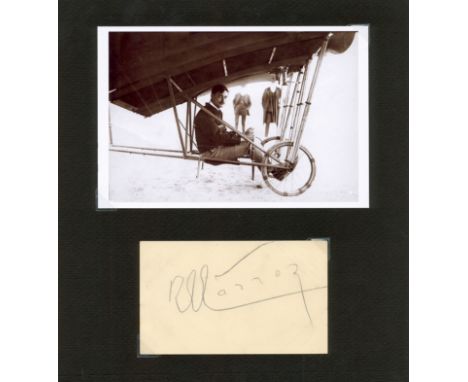 GARROS ROLAND: (1888-1918) French Aviator and Fighter Pilot during WWI. First to cross the Mediterranean sea by air. Signed 4