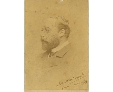 EDWARD VII: (1841-1910) King of the United Kingdom 1901-10. Vintage signed cabinet photograph, the sepia image depicting the 