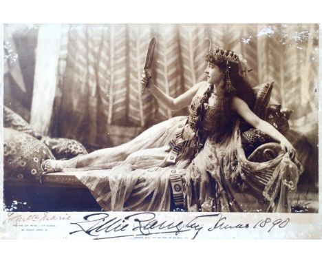 LANGTRY LILLIE: (1853-1929) British Actress, mistress of King Edward VII. An excellent and large format signed and inscribed 