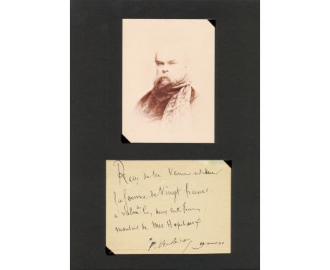 VERLAINE PAUL: (1844-1894) French Poet. Considered one of the greatest in French poetry. A.N.S., P. Verlaine, one page, 5.5 x
