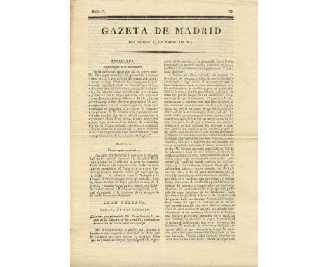 [SOULT NICOLAS JEAN DE DIEU]: (1769-1851) Marshal of France, Duc de Dalmatie. An interesting and lengthy contemporary manuscr