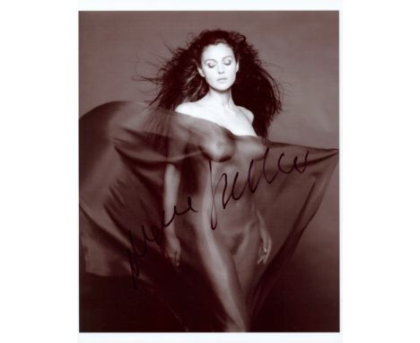 BELLUCCI MONICA: (1964- ) Italian Actress and fashion Model. A Bond Girl. Signed 8 x 10 photograph by Bellucci, the image dep