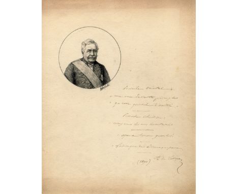 DE LESSEPS FERDINAND: (1805-1894) French Diplomat and developer of the Suez Canal. Signed autograph statement, Cte de Lesseps