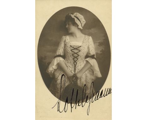 OPERA: A good small selection of four signed photographs by various opera singers, containing LEHMANN LOTTE (1888-1976) Germa