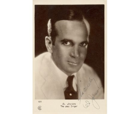 JOLSON AL : (1886-1950) American Singer, Actor and Entertainer. Often referred to as `The World´s Greatest Entertainer´ of hi