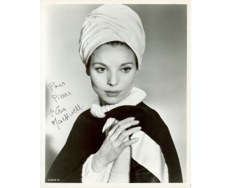 MARTINELLI ELSA: (1935- ) Italian Actress and Fashion Model. Vintage signed and inscribed 8 x 10 photograph of Martinelli, th