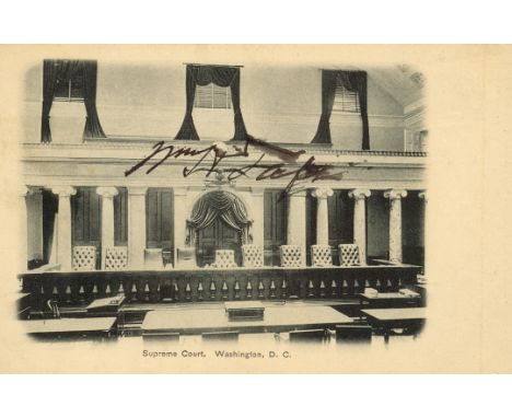 TAFT WILLIAM H.: (1857-1930) American President 1909-13. A vintage postcard photograph, the image depicting the empty interio