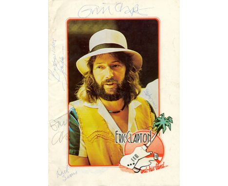 CLAPTON &amp; SANTANA: Eric Clapton (1945- ) English Blues and Rock Guitarist, Singer and Songwriter. Widely considered one o