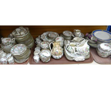 Quantity of Coalport Indian Tree patterned dinnerware comprising cups, saucers, cream jugs, egg cups together with Myott &amp