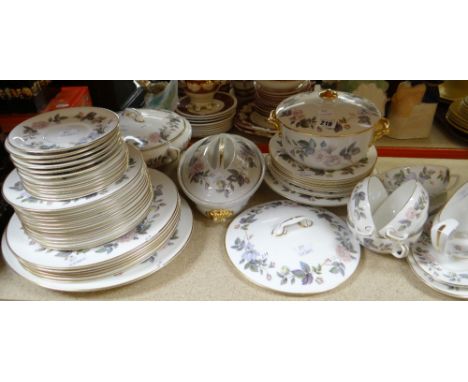A 50 piece Royal Worcester floral patterned dinner-service June Garland Condition reports provided on request by email for th