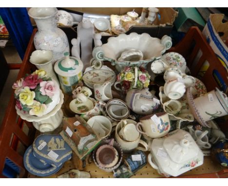 A crate of mixed china including Poole, Coalport and continental ETC Condition reports provided on request by email for this 
