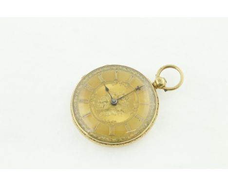 An 18ct fob watch H/M London 1845, the non-working movement signed 'Ashdown, Finch Lane London', approx gross weight 45gms