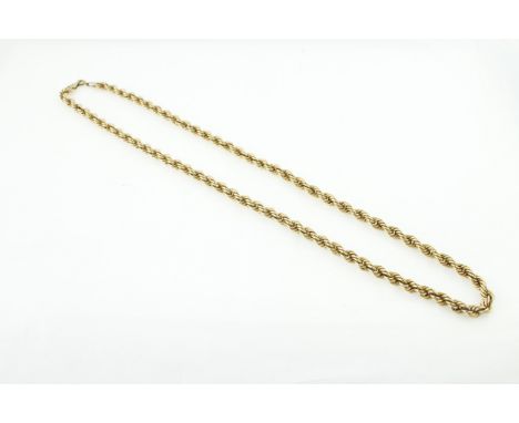 A 9ct H/M rope chain, approx 12gms