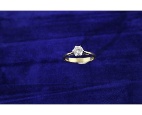 An 18ct H/M diamond solitaire ring, approx 0.50ct &amp; 2.9gms Size J [VAT included in hammer price on this lot - this does n