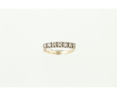 A 9ct H/M diamond half eternity ring, approx total diamond weight 0.33ct