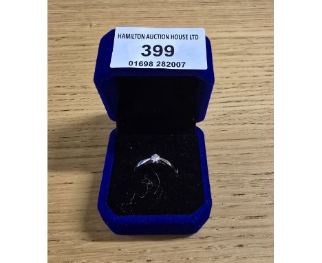 PLATINUM SET DIAMOND SOLITAIRE RING, WEIGHT APPROX 3.9 GRAMS