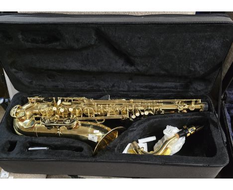 EXCEL INSTRUMENTS UK BRASS SAXOPHONE IN CASE, REG NUMBER 700456