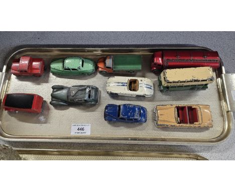TRAY CONTAINING SMALL QUANTITY OF DINKY TOYS, THE HUMBER SUPER SNIPE WIND UP CAR