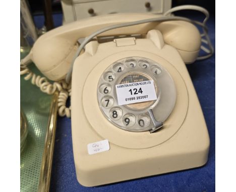 RING DIAL VINTAGE TELEPHONE, VINTAGE BRASS FINISHED SMOKERS STAND