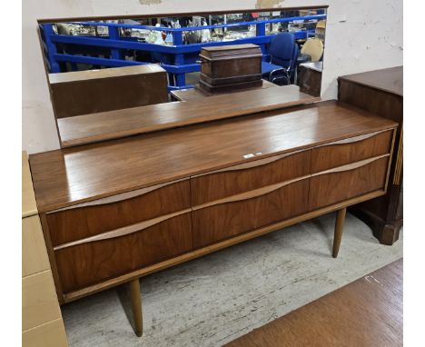 MID CENTURY AUSTIN SUIT LIMITED LONDON TEAK 6 DRAWER DRESSING CHEST     