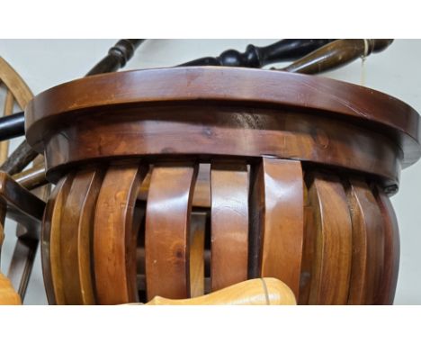 MAHOGANY SINGLE DRAWER CABINET, PLANT STAND
