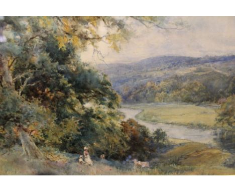 W C Peace, "Summer Valley" watercolour painting, signed and dated 1895, 29cm x 43cm, gilt framed and glazed