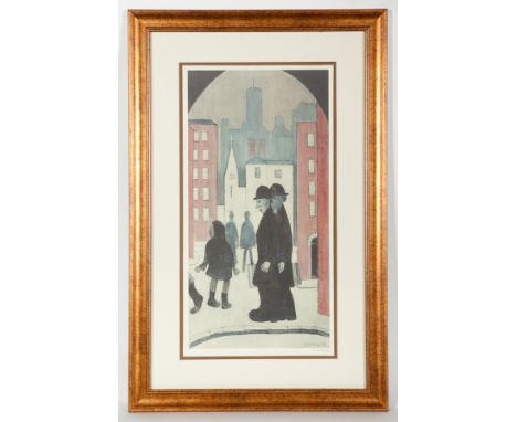 * LAWRENCE STEPHEN LOWRY (BRITISH 1887 - 1976),
URBAN LIFE
limited edition print, signed in pencil and bearing The Fine Art T